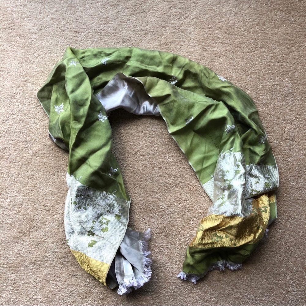 Vintage Rhodia Italian acetate floral scarf